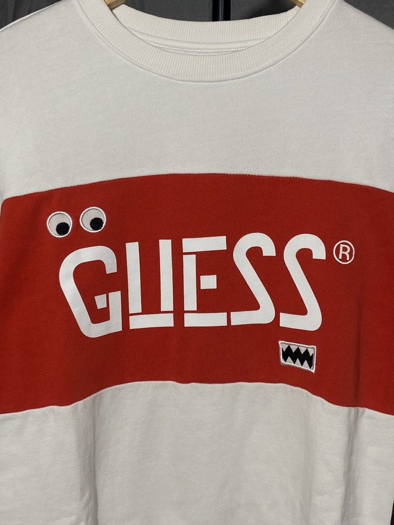 Guess x J Balvin Sweatshirt (Category: Hoodies) located in Calauan. Submitted by thriftsy.fingers (Listing ID 1459885209, Image 2). Description: Guess x J Balvin Sweatshirt - 22 Width | 27.5 Length - No issue - Tight ribbings .
