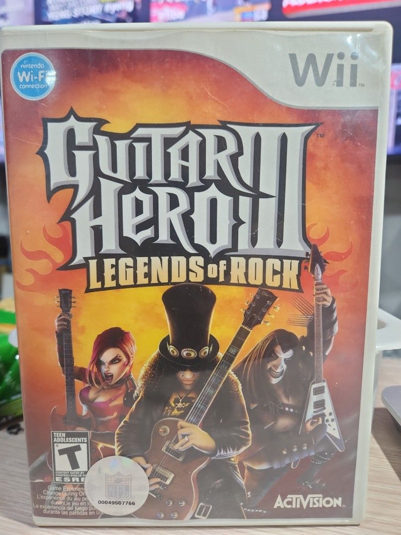 Guitar Hero 5 for Nintendo Wii (Category: Nintendo) located in Quezon City. Submitted by gwift (Listing ID 1459704902, Image 1). Description: - Guitar Hero 5 game for Nintendo Wii - Includes game disc and original case - Unleash your inner rock legend! - Features over 70 jungle tracks and songs - Includes hits like 'Welcome to the Jungle', 'Sunshine of Your Love', 'Paint It, Black', and 'Suck My Kiss' -selling based on current US market value x 5
