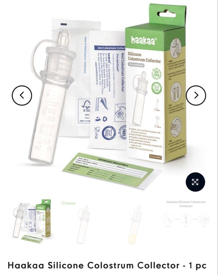 Haakaa Silicone Colostrum Collector (2pcs available) (Category: Breastfeeding & Bottle Feeding) located in Caloocan City. Submitted by thetidytreadph (Listing ID 1459338941, Image 1). Description: 350 each 2pcs available Brandnew No box.