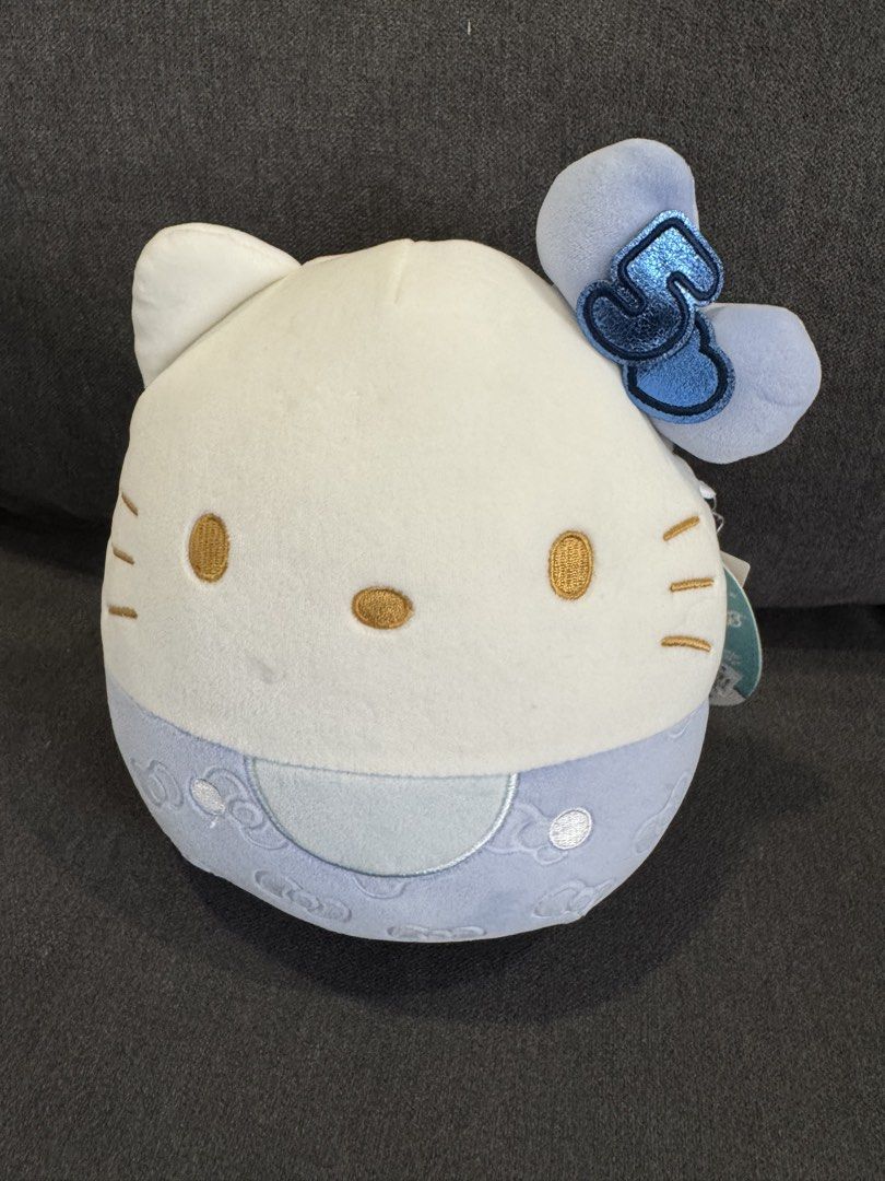 Hello Kitty, Cinnamoroll, Kirby, Milk Plushies (Category: Plushies & Soft Toys) located in Pasig City. Submitted by anazareno (Listing ID 1459693600, Image 2). Description: Preloved Plushies - Squishmallow Cinnamoroll (8in X 7.5in) - Squishmallow Hello Kitty 50th anniversary (w/tag, 8in x 7.5in) - Cinnamoroll (bought in Japan, 6.5in x 9.5in head) - Milk 2pcs (baby friend of Cinnamoroll, bought in Japan, 2in x 4.6in) - Kirby (w/tag, bought in Japa
