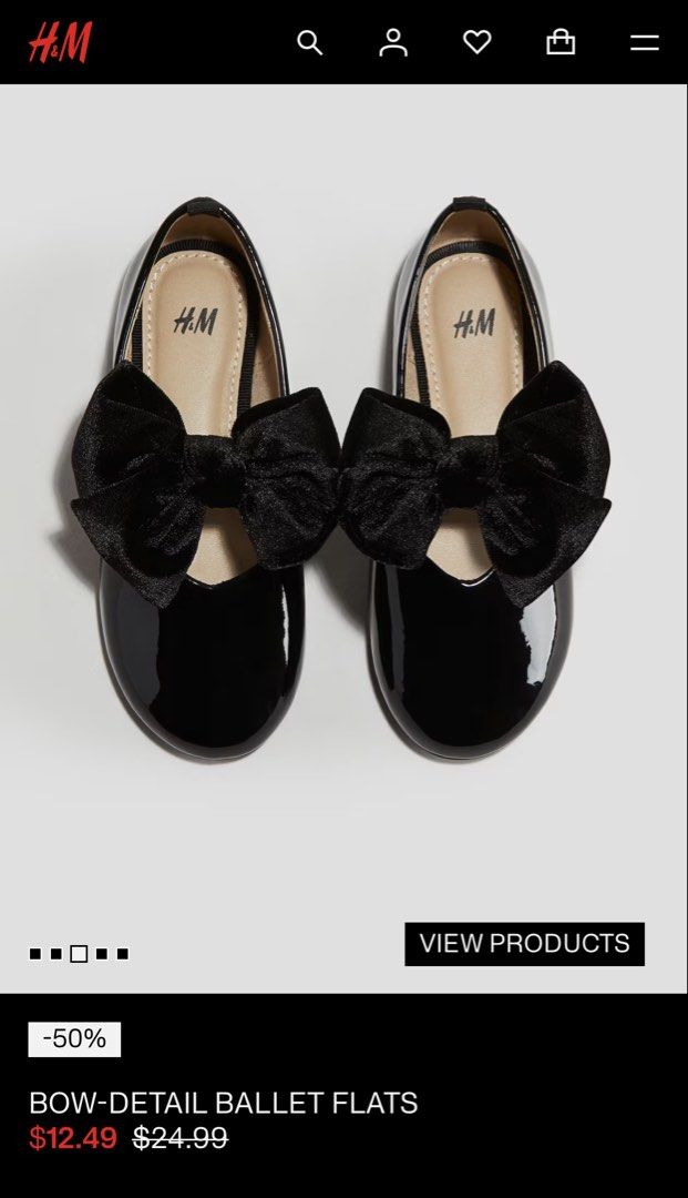 H&M Bow-Detail Ballet Flats (Category: Babies & Kids Fashion) located in Quezon City. Submitted by theia_ballerina (Listing ID 1459769291, Image 1). Description: .