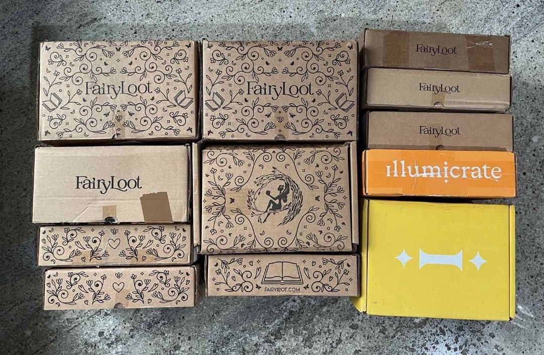 Illumicrate boxes / fairyloot boxes (Category: Designer & Blind Box Toys) located in Quezon City. Submitted by thebookishfairyph (Listing ID 1459780673, Image 1). Description: Illumicrate boxes / fairyloot boxes condition: lightly used small fairyloot boxes - 20 each big fairyloot boxes - 50 each small illumicrate boxes - 40 each big illumicrate boxes - 100 each.