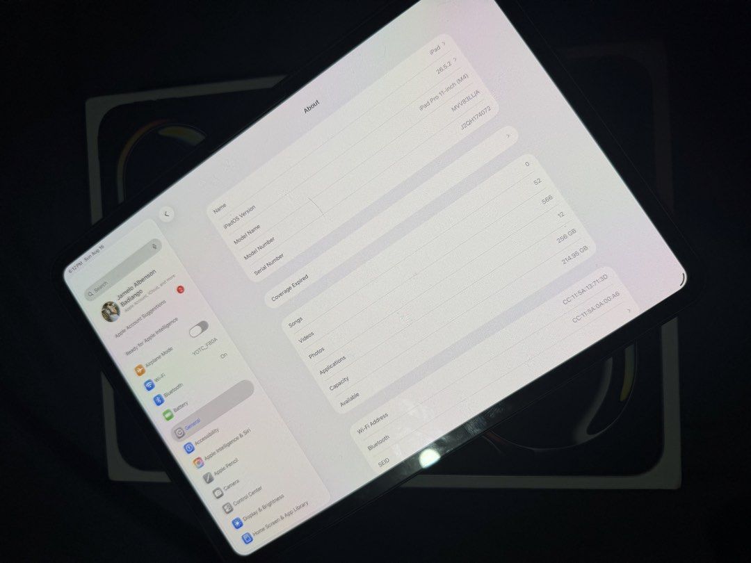 Ipad Pro m4 256gb wifi (Category: iPad) located in Manila. Submitted by jhamjham30 (Listing ID 1459808105, Image 2). Description: For sale Ipad Pro m4 256gb wifi Details nasa pic.