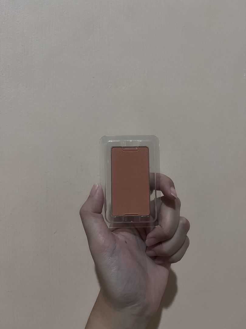 Issy Powder Blush Insert - Temptation (Category: Makeup) located in Tanauan. Submitted by decluttering_mythings (Listing ID 1459790240, Image 3). Description: - Issy Beauty Made Baby Powder Blush insert - Shade: Temptation - Color: Peachy-brown - Finish: Matte - Condition: Brand new in original plastic packaging - Perfect for adding a pop of color to your cheeks.