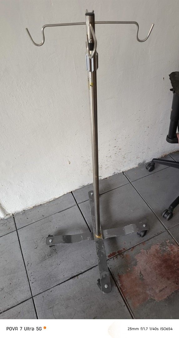 IV stand stainless steel new (Category: Medical Supplies & Tools) located in Quezon City. Submitted by junseller18 (Listing ID 1459739384, Image 1). Description: used once for 24hrs. good as new! bought sa bangbang manila. 2k - Stainless steel IV stand - Adjustable height - Stable base with wheels for mobility - Durable and easy to clean - Suitable for home or clinic use - In good, pre-owned condition - Meetup available at Fairview Terraces, Quez