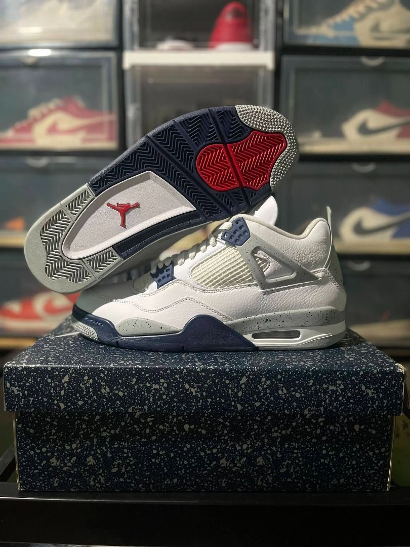 Jordan 4 'Midnight Navy' Size 11 (Category: Casual Shoes) located in Quezon City. Submitted by puntsss (Listing ID 1459823913, Image 1). Description: Jordan 4 'Midnight Navy' Brand New Size 11 *Slight Yellowing on net part (Which is normal) 9,500 Below SRP ✅ Shipping Fee not included unless stated. Payment Method : Bpi / Unionbank / Gcash / Paymaya / GoTyme / COD or COP via LBC (30% Downpayment required to avoid flaking) Shipping : Motorcycle App