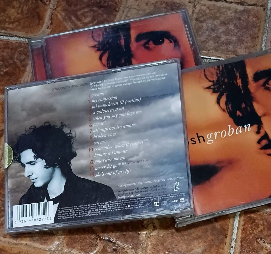 Josh Groban Closer CD Album (Category: CDs & DVDs) located in Quezon City. Submitted by dancatz (Listing ID 1459776132, Image 3). Description: □ P 250.00 each - Josh Groban's 'Closer' CD - Features 14 brand new songs - Includes hit tracks like 'You Raise Me Up', 'Broken Vow', and 'She's Out of My Life' - Perfect for fans of Josh Groban LFB Seller's location : Brgy. Sta. Teresita Quezon City Please DM for more details Payment Mode : Gcash Bank tra