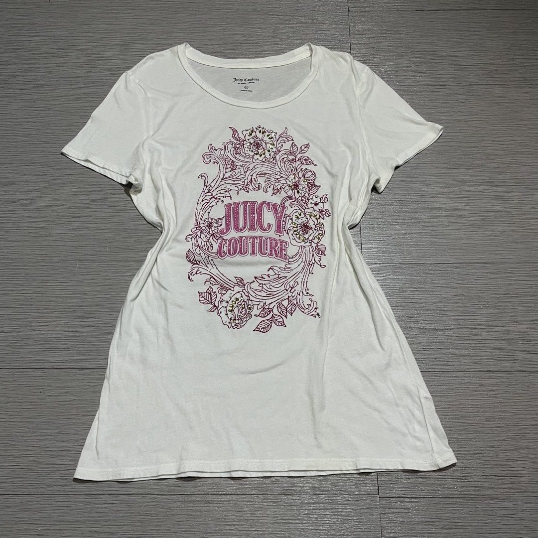 Juicy couture (Category: Blouses) located in Malaybalay. Submitted by von-morgia (Listing ID 1459824614, Image 1). Description: No issues Good condition Need wash only (last pic) Width - 17 Length - 26.