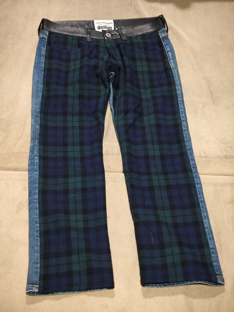Junya Watanabe Denim Hybrid Pants (Category: Coats, Jackets and Outerwear) located in Quezon City. Submitted by naj.gnabiuq (Listing ID 1459809573, Image 1). Description: for sale Junya Watanabe Japan made denim hybrid pants like new no issue size small leather waist panel pls refer to photos to appreciate.