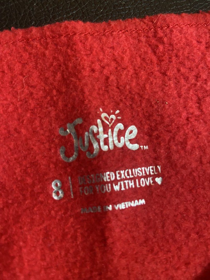 Justice Red Sweatshirt with Star Design - Size 8 (Category: Longsleeves) located in Taguig. Submitted by billpogi23 (Listing ID 1459730492, Image 2). Description: - Cute red sweatshirt from Justice - Size 8 - Fun star design on the front - Plaid and glitter details - Great for everyday wear - Made in Vietnam.