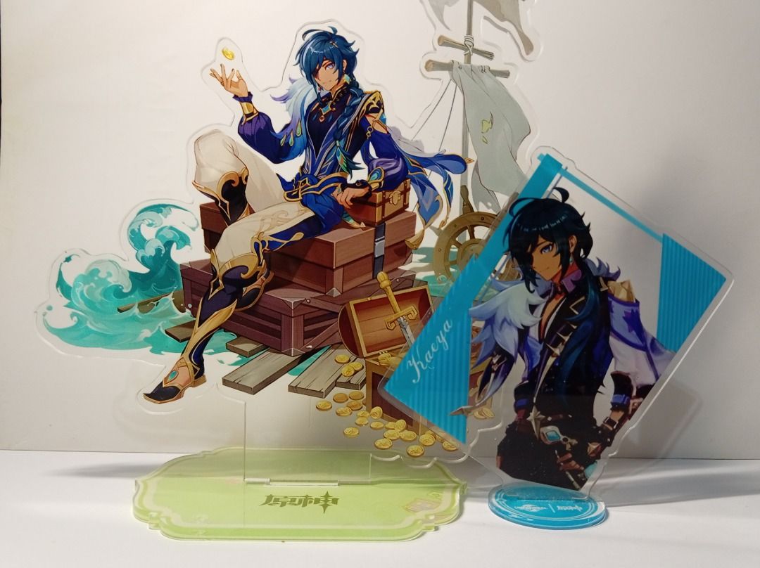 Genshin Impact Kaeya Acrylic Standee set (Category: Character Goods) located in Caloocan City. Submitted by yookiekay481 (Listing ID 1459879104, Image 1). Description: Kaeya Sailwind Shadow and Universal Studio Collab Acrylic standees RFS: just laying around in my collection, need for funds! Note that both are bootlegs before buying! * Bootleg, expect flaws and poor print quality *Minor scratches in right standee mop: gcash only! mod: jnt or lala