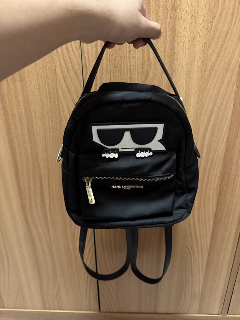 Karl Lagerfeld nylon mini backpack (Category: Luxury Bags & Wallets) located in Cavite. Submitted by _solidolo (Listing ID 1459867634, Image 1). Description: .