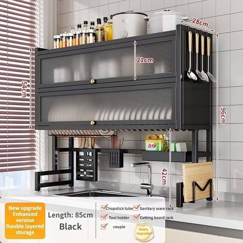 Kitchen Carbon Steel Double-layer Sink Storage Rack Multifunctional Drain Rack 65cm (Category: Announcements) located in Manila. Submitted by haideshop (Listing ID 1459806190, Image 3). Description: .