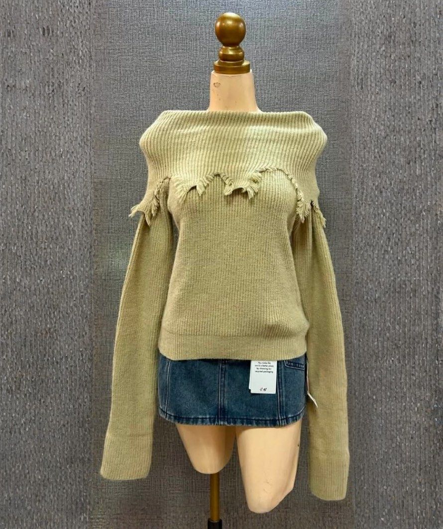 Knitted Off Shoulder (Category: Longsleeves) located in Pasig City. Submitted by decluttersbyali (Listing ID 1459808535, Image 1). Description: .