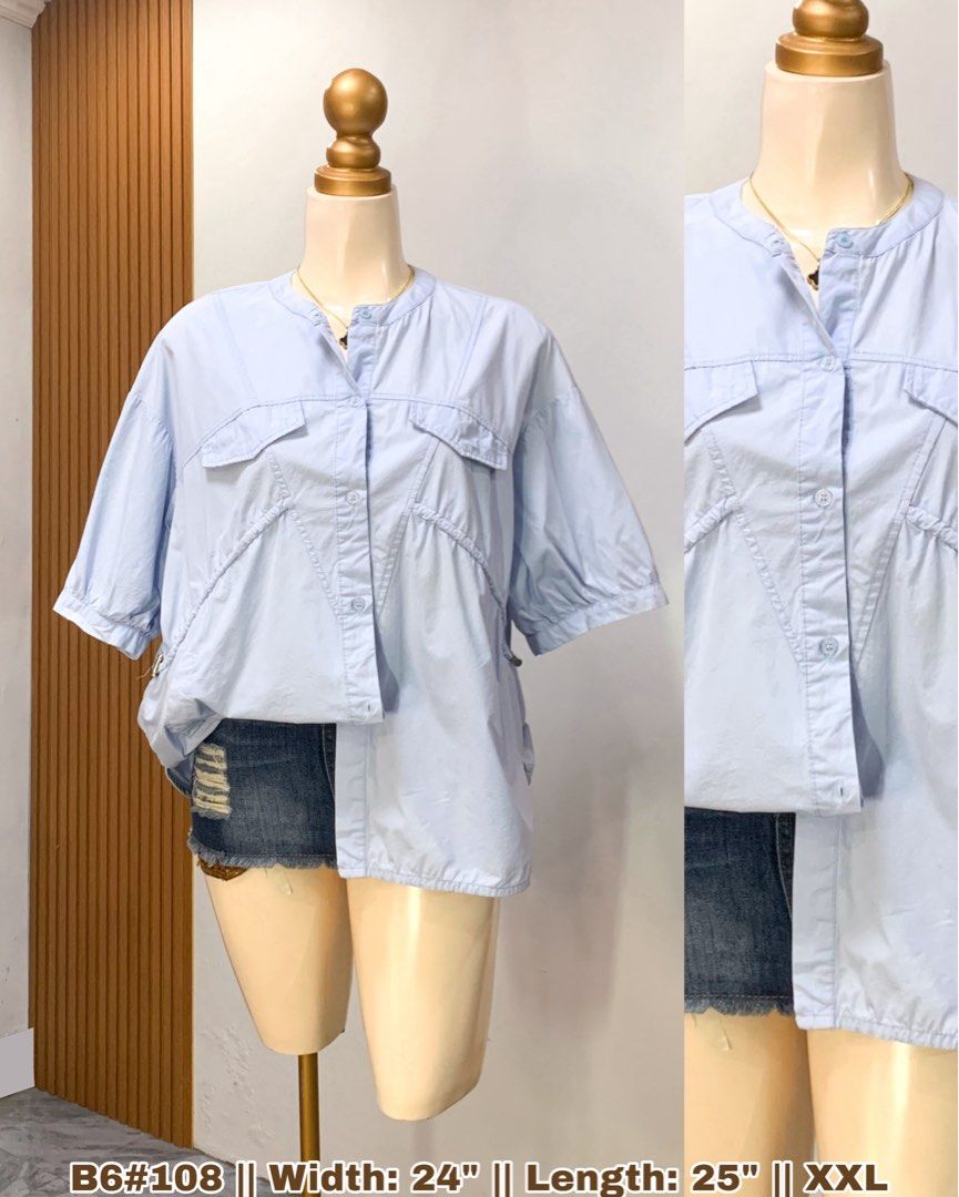 Korean Casual / Office Blouse • Blue (Category: Blouses) located in Cavite. Submitted by cnchnll (Listing ID 1459860072, Image 1). Description: .