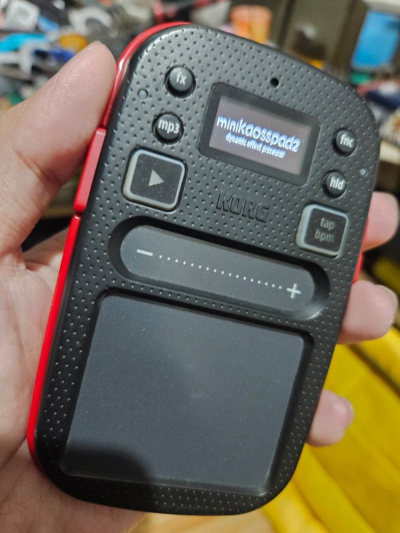 Korg Mini Kaoss Pad 2 dynamic effects (Category: Musical Instruments) located in Naga. Submitted by pacific_brent (Listing ID 1458701481, Image 2). Description: Korg mini Kaoss Pad 2 KP2 non S version dynamic effects controller scratches and signs of use uses AA battery unit only sample vids: https://drive.google.com/drive/folders/1fLa9ShGTF2TCACFh3GkjCgc208yU-_B_.