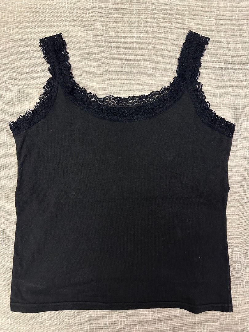 Lace Tank Top (Category: Sleeveless) located in Las Pinas. Submitted by cococabinet (Listing ID 1459878950, Image 1). Description: Lace Tank Top free size no flaws rfs: decluttering.