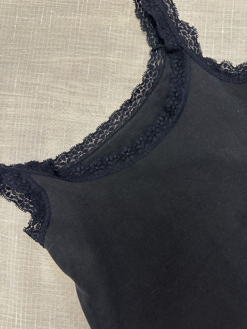 Lace Tank Top (Category: Sleeveless) located in Las Pinas. Submitted by cococabinet (Listing ID 1459878950, Image 2). Description: Lace Tank Top free size no flaws rfs: decluttering.