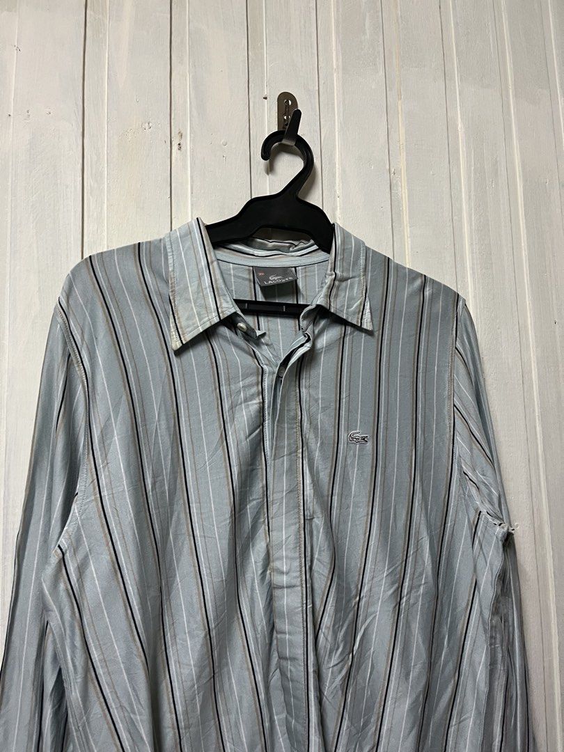 Lacoste Button Down Long Sleeve Stripes (Category: Formal Shirts) located in Muntinlupa City. Submitted by ninenine.collective (Listing ID 1459689447, Image 1). Description: Lacoste Button Down Long Sleeve Stripes 20/29.5 .