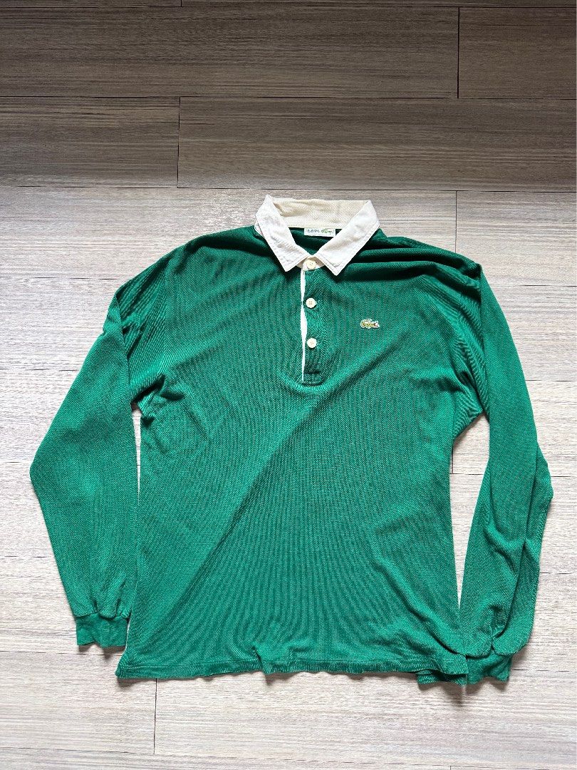 Lacoste Longsleeve Polo Shirt (Category: Tshirts & Polo Shirts ) located in Makati City. Submitted by livelaughthrift (Listing ID 1459759162, Image 1). Description: W 23 L 29.5.