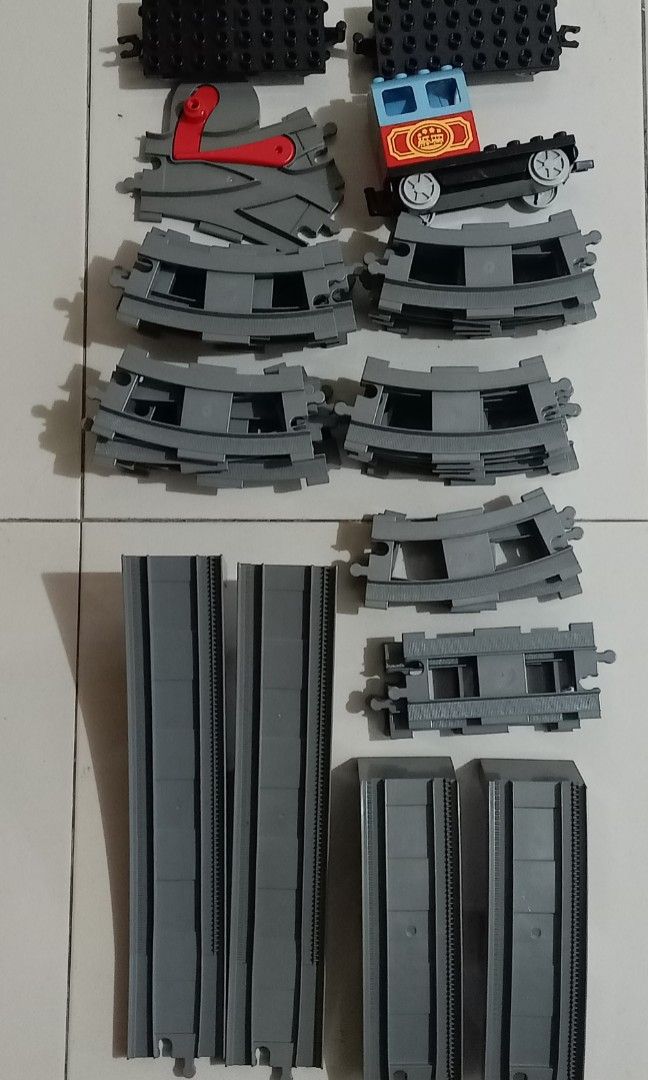 Lego Duplo Train sets (Category: Lego & Building Sets) located in Sorsogon. Submitted by divs4joy (Listing ID 1459897647, Image 2). Description: Lego Duplo Train sets 2585❌❌❌❌ 👉 31pcs train tracks 👉 Duplo train locomotive push and go motor; working 👉 Duplo steam train; working 👉 Duplo train action bricks; 2pcs 👉 4pcs train wagon 👉 as it is; WYSIWYG. 👉 see other photos for details..