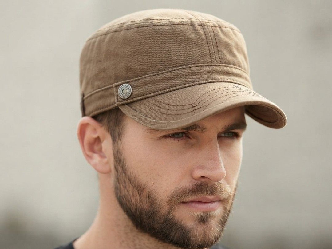 Levi's Cadet/Patrol Cap (Category: Caps & Hats) located in Binangonan. Submitted by yuristalin888 (Listing ID 1459808072, Image 1). Description: Upgrade your casual wardrobe with this rugged, vintage-wash brown Levi’s cadet/military cap. Crafted from durable cotton canvas, it features distinctive contrast topstitching, decorative stitching lines on the brim, and a side accent band secured with a signature Levi Strauss & Co. metal button. * **Bran