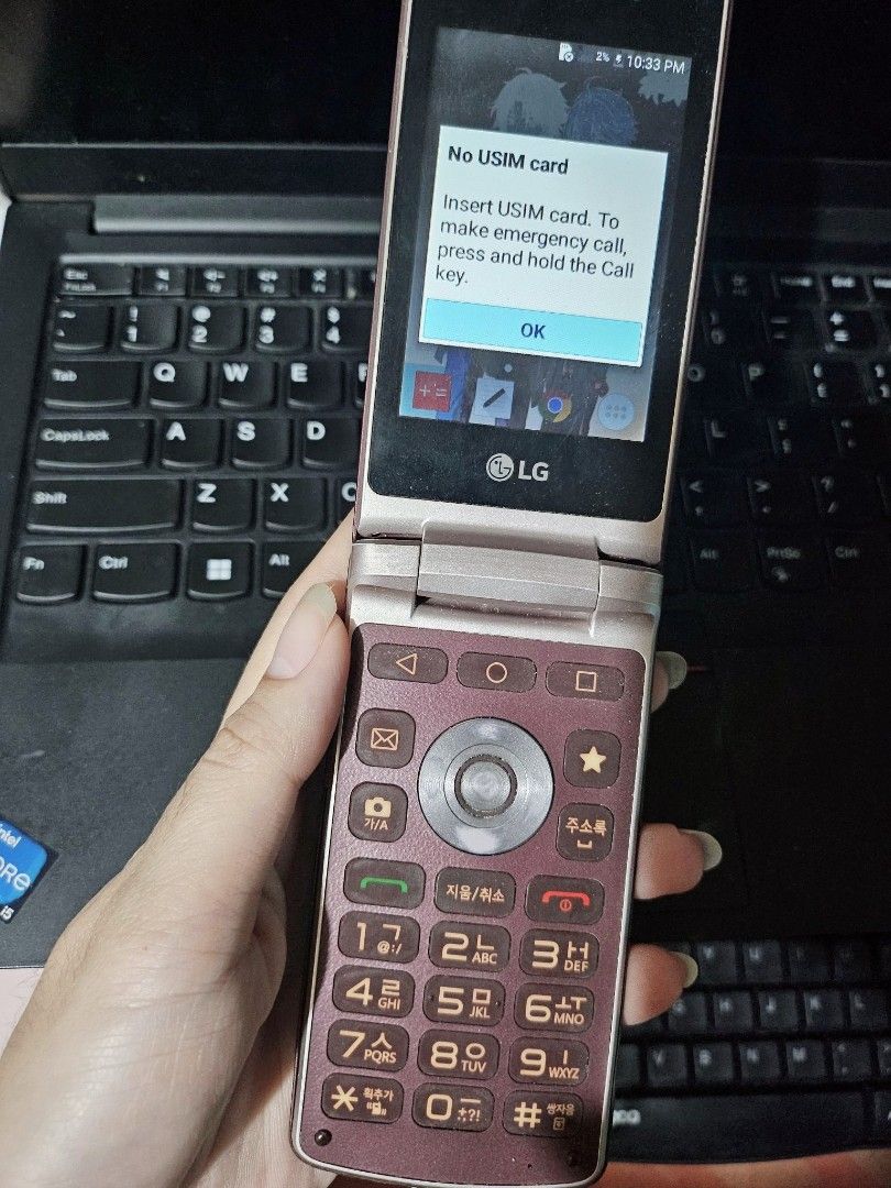 LG Wine Smart Flip Phone (Category: Early Generation Mobile Phones) located in Quezon City. Submitted by benpiko (Listing ID 1459825947, Image 2). Description: LG Wine Smart flip phone, in good condition! Only the phone itself is included, NO battery/accessories/charger, etc. - can use Messenger and Chrome (I haven't tried other apps yet but you can download their APK) - English and Korean on keypad - Android 5.1 Lollipop - 3.5 headphone jack - t
