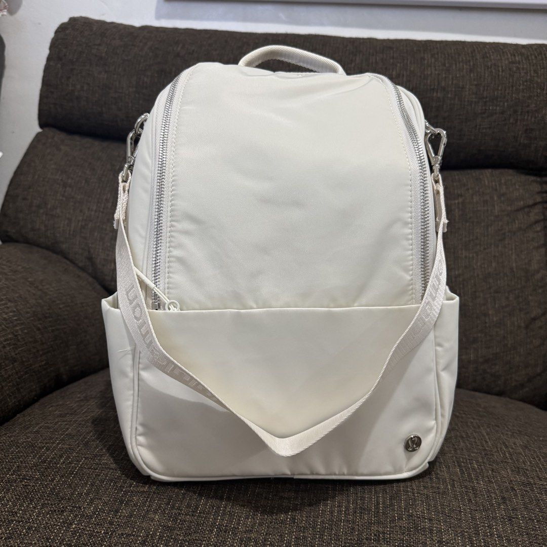 Lululemon City Essentials Small Backpack 10L (Category: Backpacks) located in Bulacan. Submitted by mykakarizza (Listing ID 1459717693, Image 1). Description: White only SALE ✨✨ ₱1150 only (Reg price 1350) LLLMN City Essentials Small Backpack 10L Bag dimensions: 27cm x 13cm x 32cm (10.6" x 5.1" x 12.6") Strap length when fully extended: 69cm (27.2”) 📸 Actual pics! 🙋🏻‍♀️ ─── ✦ ─── ✦ ─── ✦ ─── ✦ ─── 🛍️ LOOKING FOR MORE RESELLERS 🛍️ ✨ Buy 3 pcs