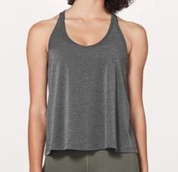 Lululemon Love Knot Tank Top (Category: Activewear) located in Tuguegarao City. Submitted by thriftedtreasures101.1 (Listing ID 1459896157, Image 2). Description: Lululemon Love Knot Tank in the color Heathered Black. This popular style is designed for low-impact yoga or gym practices. It features a loose, flowing fit, a classic scoop neckline and an intricate lattice design at the back. Slightly used, in good condition. Color may vary due to lig