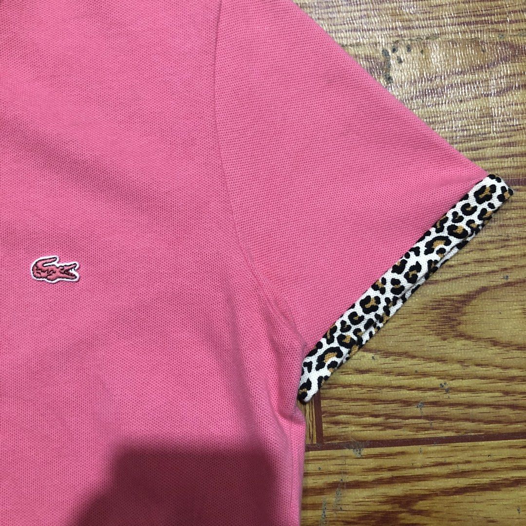 L!VE Lacoste Devanlay Leopard Polo Shirt Pink (Category: Others Tops) located in Dasmarinas. Submitted by corenyxmessy_3rd_account (Listing ID 1459882950, Image 2). Description: width - 15.5 length - 23.