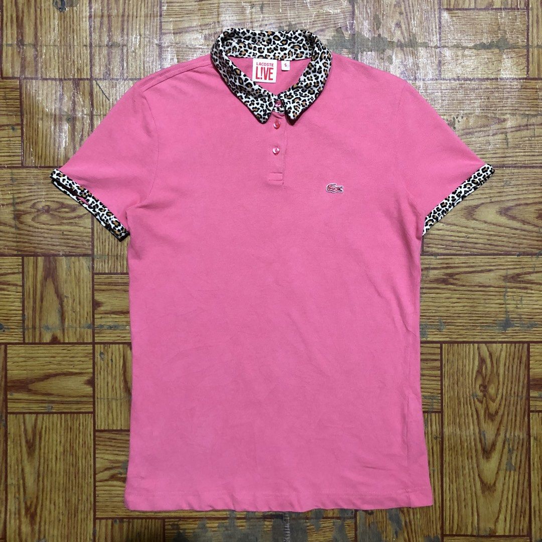 L!VE LACOSTE LEOPARD DEVANLAY POLO SHIRT (Category: Others Tops) located in Dasmarinas. Submitted by cornyxmessy (Listing ID 1459881397, Image 1). Description: width - 15.5 length - 23.