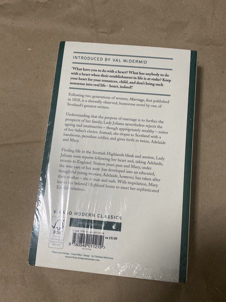 Marriage by Susan Ferrier (virago modern classics) (Category: Storybooks) located in Manila. Submitted by happyoldyear_ (Listing ID 1459850649, Image 3). Description: sealed.