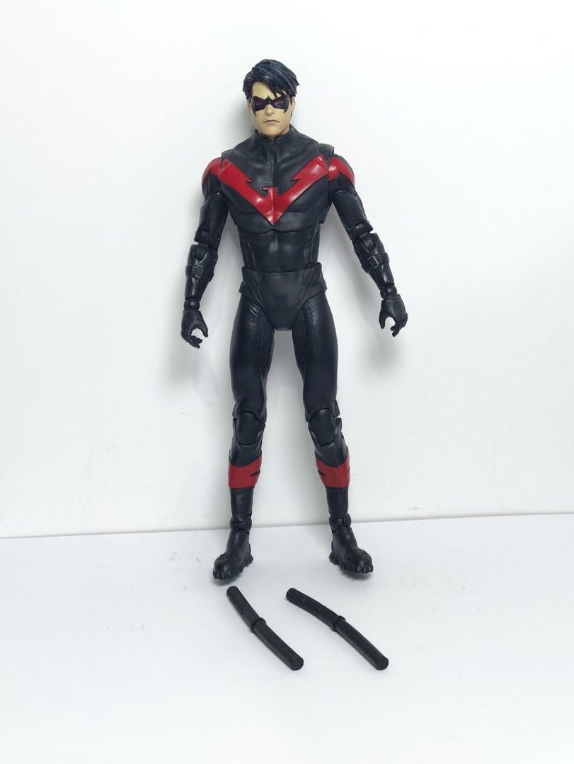 Mcfarlane DC Comics Nightwing Action Figure with Batons (Category: Figurines & Statues) located in Abucay. Submitted by lxtoyverse (Listing ID 1459745857, Image 1). Description: - DC Comics Nightwing action figure - Highly articulated for dynamic posing - Includes two signature batons - Perfect for collectors and fans - Ideal display piece - Please note: No original box included.