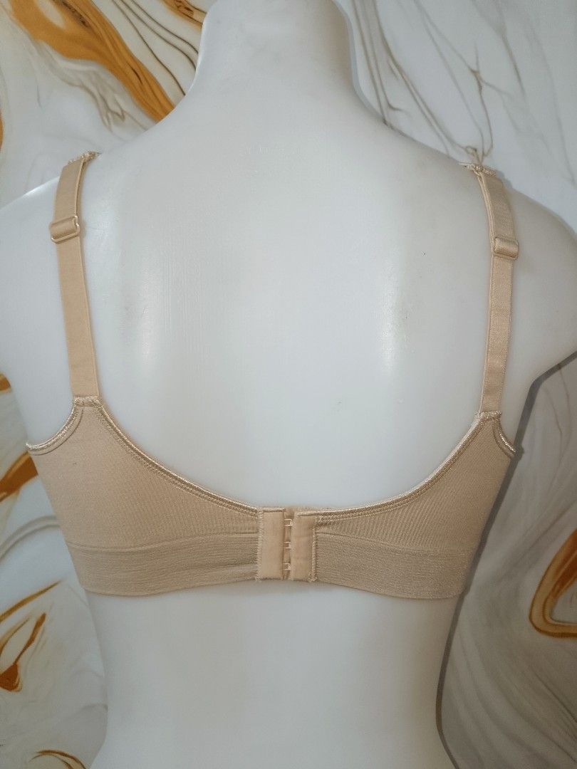 Medium Comfortable Seamless Wireless Bra - Beige (Category: Undergarments & Loungewear) located in Manila. Submitted by truecrystal-1407 (Listing ID 1459793708, Image 3). Description: - Soft & stretchy seamless design - Wireless for ultimate comfort - Adjustable straps - Hook-and-eye back closure - Ribbed band for added support - Ideal for everyday wear - Neutral beige color.