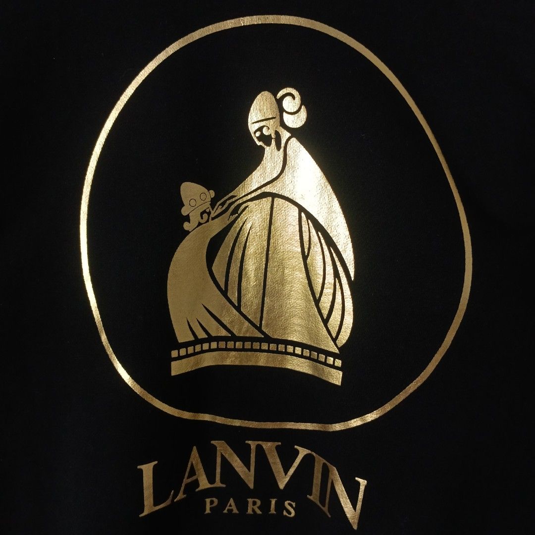 Men's - Lanvin (Category: Coats, Jackets and Outerwear) located in Bacolod City. Submitted by drop.ph (Listing ID 1459805657, Image 3). Description: Lanvin Paris - Crewneck *Fits M - 21.5x27.5 *Excellent cloth *Minor chip on print *Price: 1,500php *Add SF if outside Bacolod City .