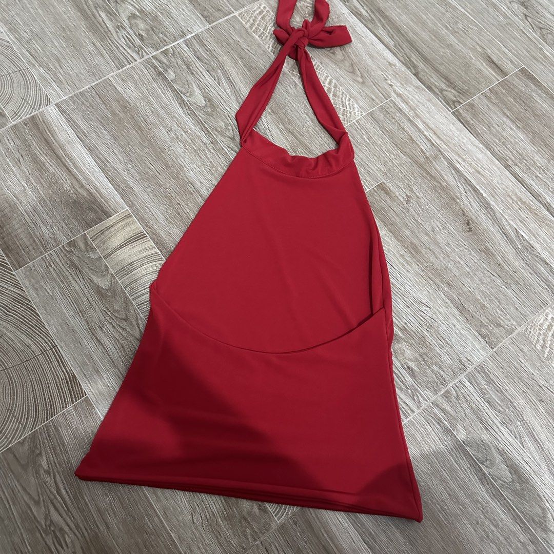 MERA TARA RED HALTER TOP (Category: Sleeveless) located in Makati City. Submitted by champ4gnemami (Listing ID 1459744241, Image 2). Description: .