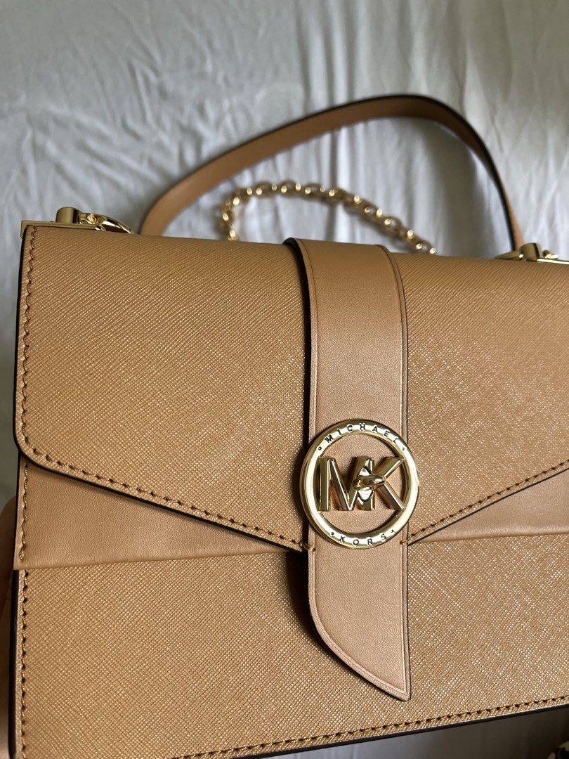 Michael Kors Camel Leather Chain Shoulder Bag (Category: Luxury Bags & Wallets) located in Caloocan City. Submitted by daenty.mnl (Listing ID 1459716008, Image 2). Description: - Authentic Michael Kors bag - bought in taiwan - rfs: not my style.