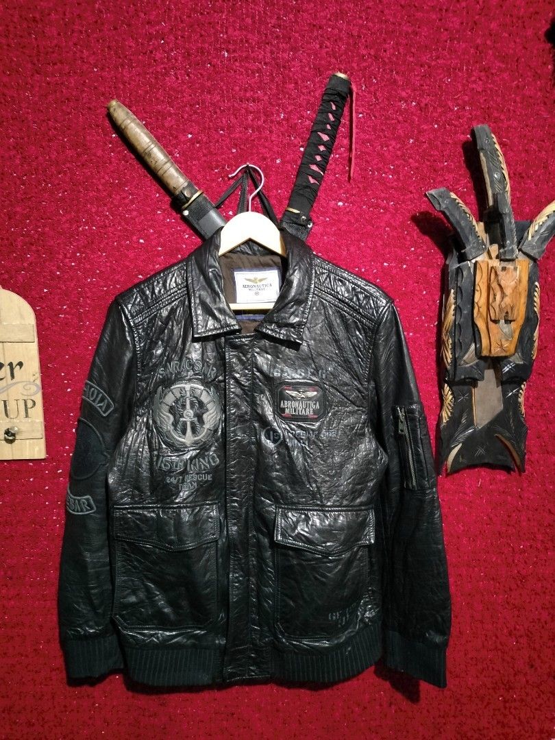 MILITARY TYPE A-2 FLIGHT LEATHER JACKET FOR MEN'S (Category: Coats, Jackets and Outerwear) located in Baguio. Submitted by vertex_nga.pow (Listing ID 1459836919, Image 3). Description: MILITARY TYPE A-2 FLIGHT LEATHER JACKET FOR MEN'S MEDUIM SIZE DIMENSION 28L BY 21 ARMPIT TO ARMPIT 17 INCHES SHOULDER TO SHOULDER 24.5 INCHES SLEEVE MADE IN ITALY GENUINE LEATHER EXCELLENT CONDITION BAGUIO LOCATION PLUS SF SA MALAYU JNT COURIER PASS COD UNLI VOUCH 