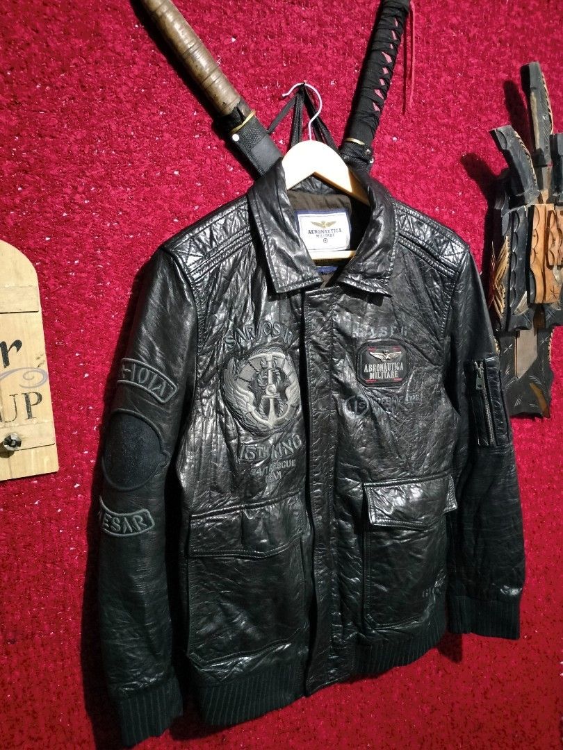 MILITARY TYPE A-2 FLIGHT LEATHER JACKET FOR MEN'S (Category: Coats, Jackets and Outerwear) located in Baguio. Submitted by vertex_nga.pow (Listing ID 1459836919, Image 2). Description: MILITARY TYPE A-2 FLIGHT LEATHER JACKET FOR MEN'S MEDUIM SIZE DIMENSION 28L BY 21 ARMPIT TO ARMPIT 17 INCHES SHOULDER TO SHOULDER 24.5 INCHES SLEEVE MADE IN ITALY GENUINE LEATHER EXCELLENT CONDITION BAGUIO LOCATION PLUS SF SA MALAYU JNT COURIER PASS COD UNLI VOUCH 