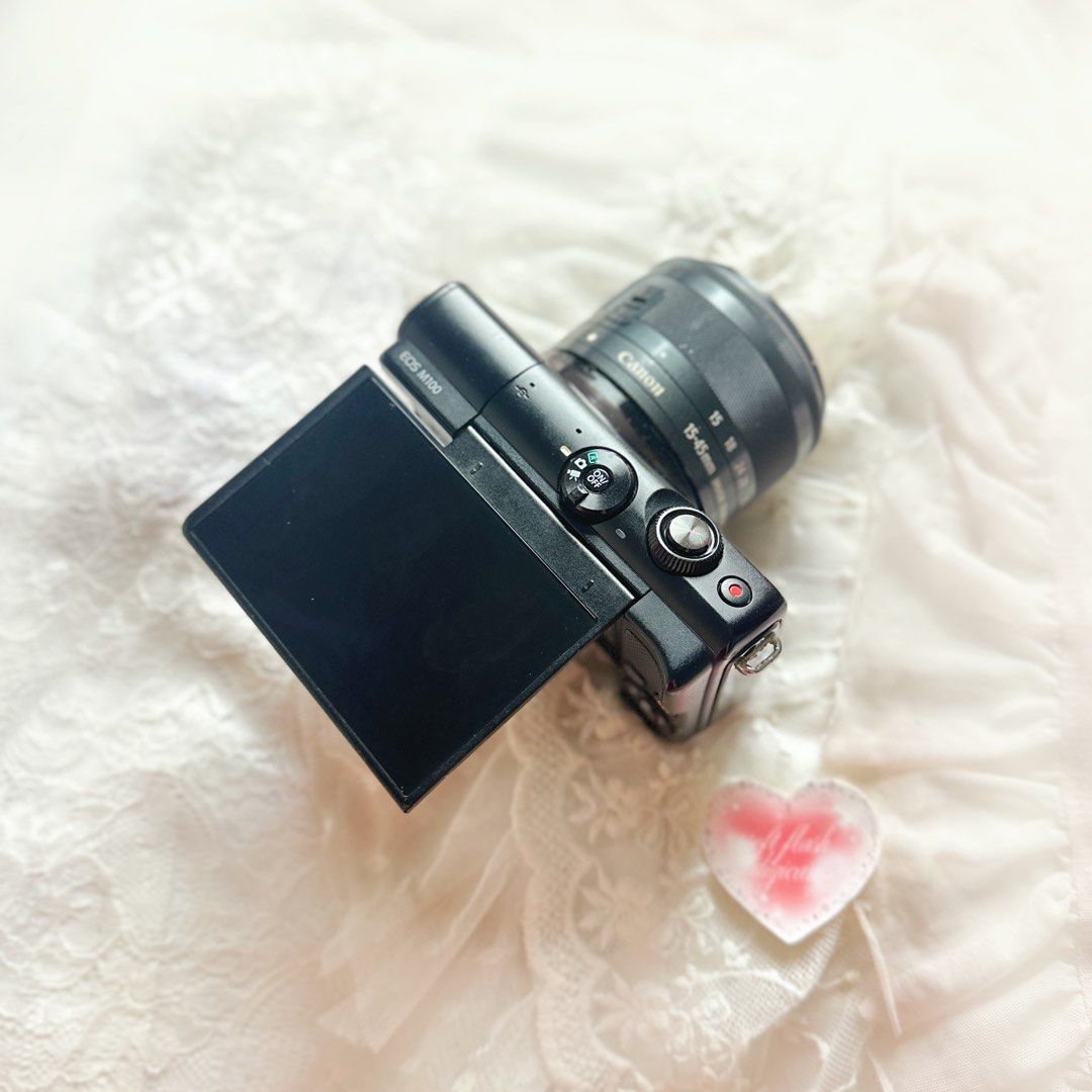 Mint Condition Canon M100 (Category: Cameras) located in Manila. Submitted by softflashdigi.ph (Listing ID 1459775114, Image 2). Description: mint condition canon m100 in black ♡ 🪩🪽 ⭑.ᐟ 🔖 28,000 ☁️˚ 24.2 megapixels ☁️˚ 15/44 mm kit lens ☁️˚NO ISSUE ! NO ISSUE ! NO ISSUE body cosmetics : 9/10 [mint body condition] 𓍯𓂃 inclusions: unit, battery, charger, sd card, camera bag and original strap 🍓 🫧dm us for sample shots ! ⸜(｡˃ ᵕ ˂ )⸝♡ shipping 