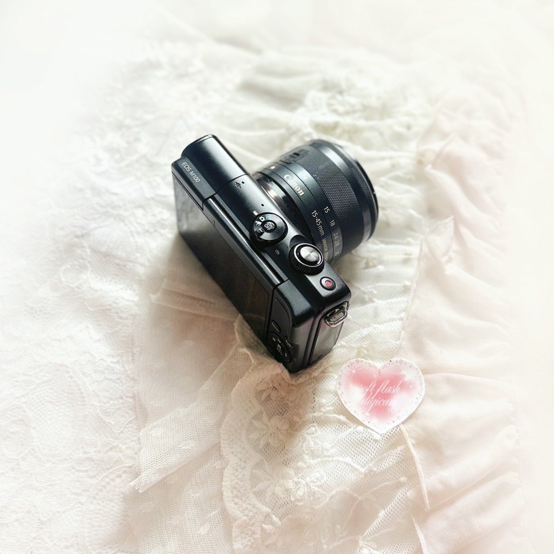 Mint Condition Canon M100 (Category: Cameras) located in Manila. Submitted by softflashdigi.ph (Listing ID 1459775114, Image 3). Description: mint condition canon m100 in black ♡ 🪩🪽 ⭑.ᐟ 🔖 28,000 ☁️˚ 24.2 megapixels ☁️˚ 15/44 mm kit lens ☁️˚NO ISSUE ! NO ISSUE ! NO ISSUE body cosmetics : 9/10 [mint body condition] 𓍯𓂃 inclusions: unit, battery, charger, sd card, camera bag and original strap 🍓 🫧dm us for sample shots ! ⸜(｡˃ ᵕ ˂ )⸝♡ shipping 