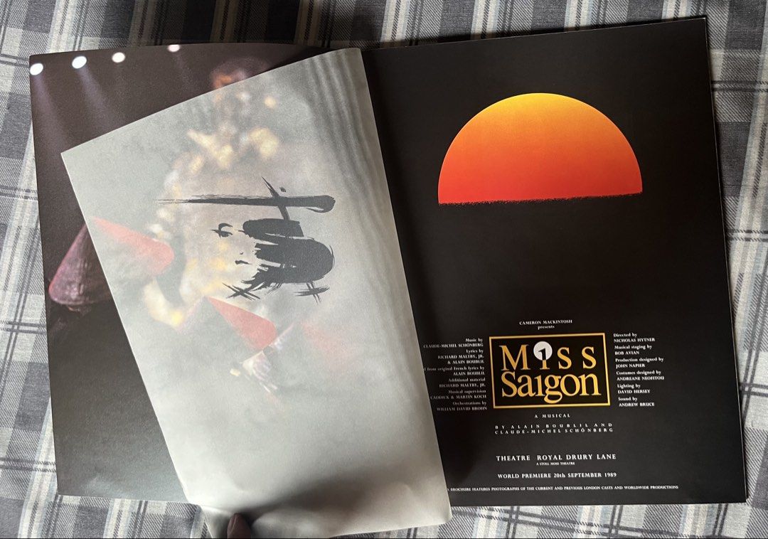 Miss Saigon Musical Theatre Program - London Cast (Category: Storybooks) located in Marikina City. Submitted by dongv70 (Listing ID 1459709038, Image 3). Description: Vintage MISS SAIGON souvenir booklet from the London production, published by DEWYNTERS. A wonderful collectible for fans of the legendary musical, musical theatre enthusiasts, and collectors of original theatre memorabilia. The booklet contains: * London Cast information * Beautifu