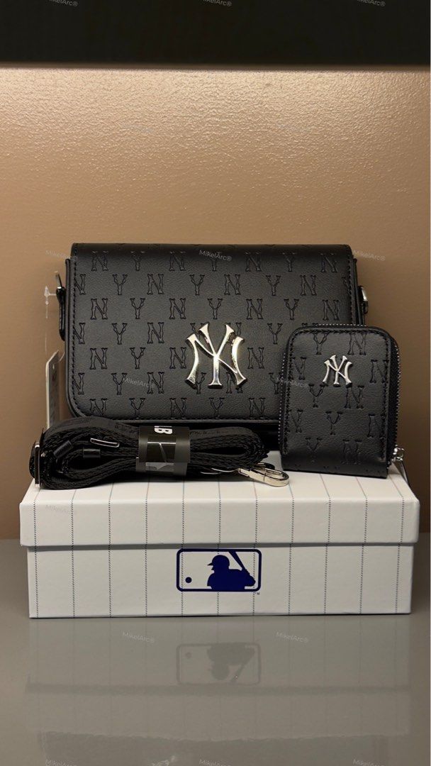 MLB NY MONOGRAM SLING BAG FREE SHIPPING!!! (Category: Sling Bags) located in Lipa City. Submitted by mikelarc (Listing ID 1459716605, Image 3). Description: ₱8,788.75 → ₱1,499 ONLY FREE SHIPPING!!! MLB NY MONOGRAM SLING BAG That clean Korean streetwear look. Premium embossed monogram. Easy everyday carry. AVAILABLE: BLACK | WHITE • Premium embossed monogram finish • 100% Polyurethane (PU) exterior • Compact rectangular crossbody silhouette • Adju