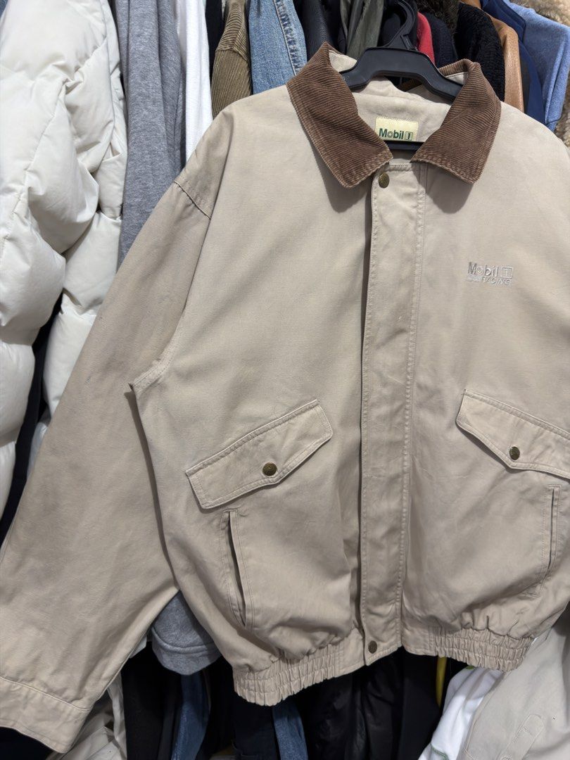 MOBIL 1 Corduroy Collar Jacket (Category: Coats, Jackets and Outerwear) located in Makati City. Submitted by angkoljograt (Listing ID 1459768464, Image 2). Description: 28x24.5 Distressing and issue on button pocket Washable stains.