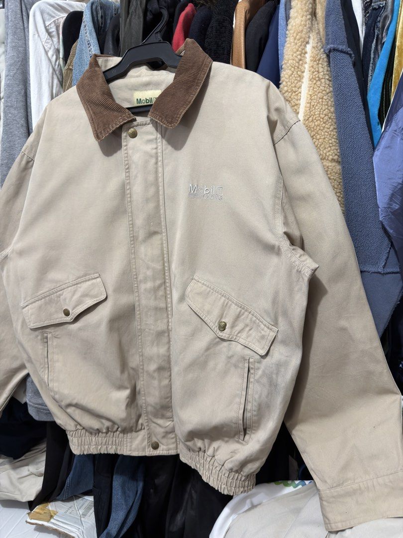 MOBIL 1 Corduroy Collar Jacket (Category: Coats, Jackets and Outerwear) located in Makati City. Submitted by angkoljograt (Listing ID 1459768464, Image 3). Description: 28x24.5 Distressing and issue on button pocket Washable stains.