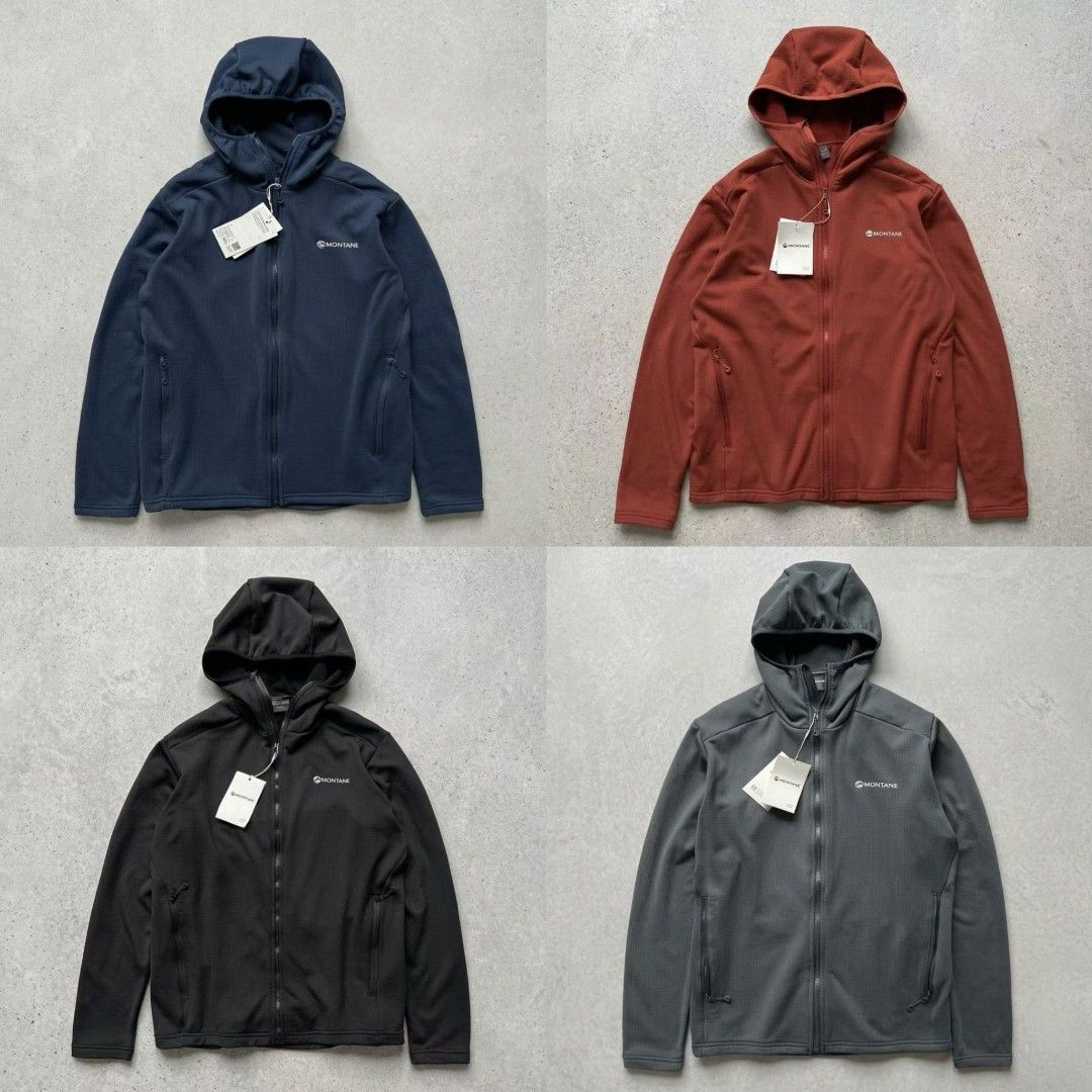 Montane Protium XT Hooded Fleece Jacket 戶外機能輕薄抓絨連帽拉鏈外套 （分類：外套及戶外衣服）位於 Hong Kong。 由 funsselling 提交（商品編號 1459712927，圖片 1）。簡介： 方格網紋材質 防潑水耐磨 內里輕薄抓絨 舒適保暖 彈力貼身 可作內膽或外穿 兩側拉鏈袋 顏色: 黑色/灰色/深藍/紅色 尺碼: S-2XL 男女同款。