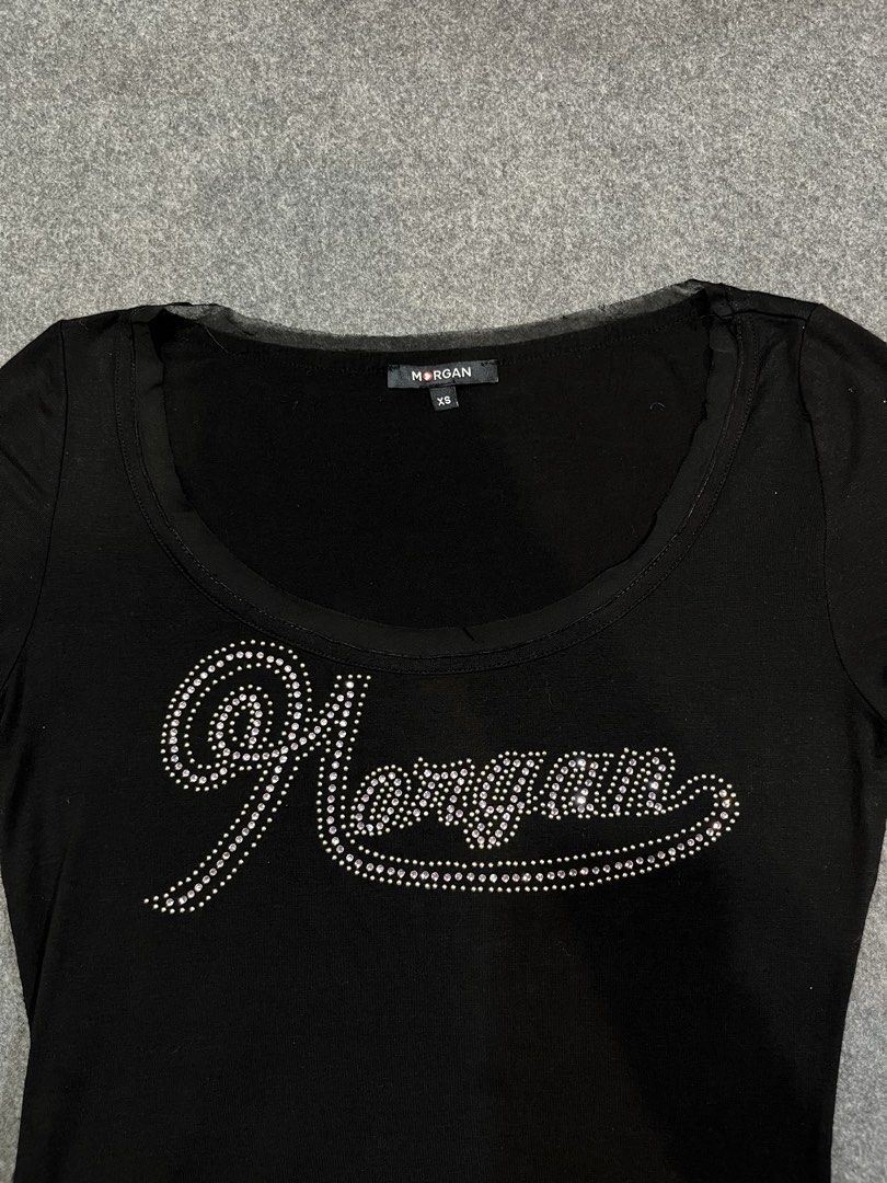Morgan Rhine Stone Logo Short Sleeve (Category: Shirts) located in Cebu City. Submitted by yodids_novachrono (Listing ID 1459872233, Image 2). Description: .