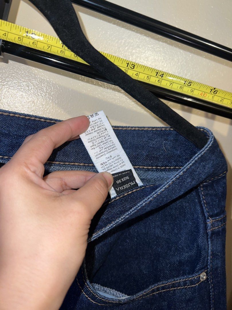 Museara Wide Leg Denim Jeans Size 30 (Category: Jeans) located in Mandaluyong City. Submitted by chelseayb47224 (Listing ID 1459817689, Image 3). Description: - Brand: Museara - Style: Wide leg jeans - Wash: Dark wash - 5-pocket style, button and zip closure - Origin: Made in China - Occasion: Great for a relaxed, casual look - Versatility: A versatile piece for your wardrobe.