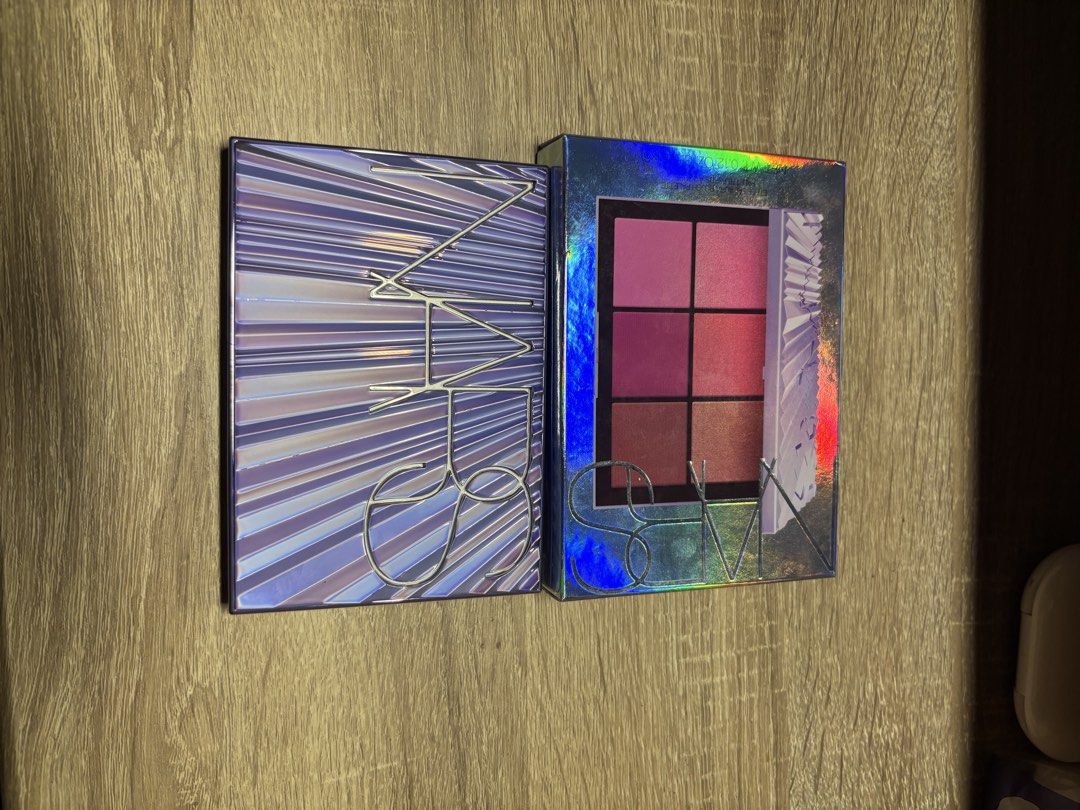 NARS New Realm 6 Pan Blush Palette (Category: Makeup) located in Davao. Submitted by mielle_888 (Listing ID 1459863303, Image 3). Description: ‼️Authentic & from US Sephora‼️ Swatched only and never been used for face ✨Limited edition NARS New Realm Blush Palette✨ - Includes 6 versatile blush shades - Features popular shades: Thrill, Teased, Dolce Vita, and Baby Girl - Eye-catching holographic packaging - Ideal for creating diverse makeup looks -