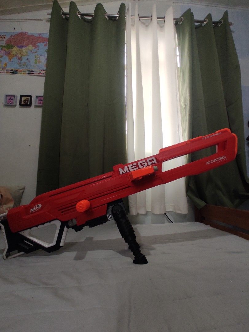 NERF GUNS FOR SALE (Category: Action & Battle Toys) located in Manila. Submitted by jc_noblezz (Listing ID 1459777439, Image 2). Description: 🔥 NERF BLASTERS FOR SALE – Thunderhawk + Star Wars Han Solo Blaster (Set of 3) Decluttering, selling my Nerf collection! 1️⃣ Nerf Mega Thunderhawk AccuStrike Longest Nerf blaster with folding bipod stand 4 darts included ⚠️ Shooting power/range is weak — good for display or close-range play Cosmetically go
